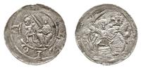 denar 1138-1146, Aw: Książę na tronie, obok gier