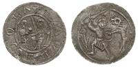 denar 1138-1146, Aw: Książę na tronie, obok gier
