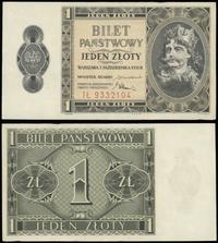 1 złoty 1.10.1938, seria IŁ, numeracja 9332104, 