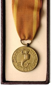 Medal Za Warszawę 1939-1945, brąz 33 mm, wstążka