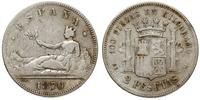 2 pesety 1870, Madryt, srebro '835' 9.79 g, KM 6