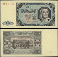 20 złotych 01.07.1948, seria HM, numeracja 04312