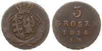 3 grosze 1814/I.B., Warszawa, odmiana z otwartą 