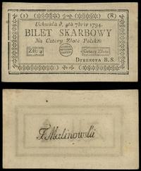 4 złote polskie 04.09.1794, Lucow 43r (R0), Miłc