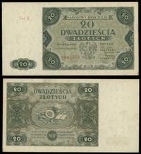 20 złotych 15.07.1947, seria B, numeracja 966554