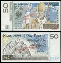 50 złotych 16.10.2006, Jan Paweł II; ukośny nadr
