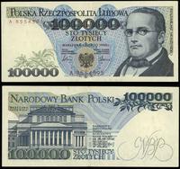 100.000 złotych 01.02.1990, seria A, numeracja 8