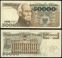 50.000 złotych 01.12.1989, seria L, numeracja 47