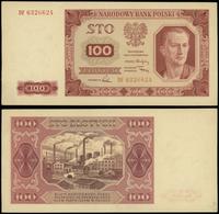 100 złotych 1.07.1948, seria DF 6326624, złamane