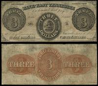 3 dolary 1855, seria A, niewypełniony blankiet, 