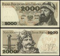 2.000 złotych 1.05.1977, seria D 7613503, rzadsz