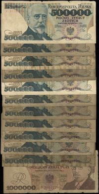 zestaw 12 banknotów, 11 x 500.000 złotych 20.04.