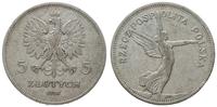Polska, 5 złotych, 1928 - ze znakiem mennicy