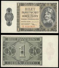 1 złoty 1938, seria IG, numeracja 6484851, minim