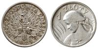 1 złoty 1925, Londyn, na awersie patyna, Parchim