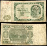 50 złotych  1.07.1948, seria i numeracja E 47884