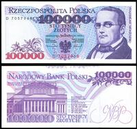 100.000 złotych 16.11.1993, seria i numeracja D 