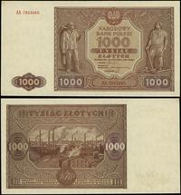 1.000 złotych 15.01.1946, seria AA, numeracja 73