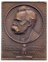 1900, Fryderyk Nietzsche, plakieta sygn. M & W. 