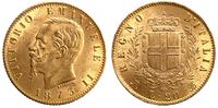20 lirów 1873/M, Mediolan, złoto 6.45 g