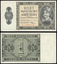 1 złoty 01.10.1938,  , seria IŁ, numeracja 93321