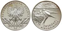 300.000 złotych 1993, Warszawa, Jaskółki, tło le