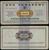 bon na 50 dolarów 01.10.1969, seria FI, numeracj