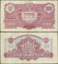 100 złotych 1944, seria AA, numeracja 400300, w 