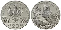 20 złotych 2005, Warszawa, Puchacz, srebro ''925