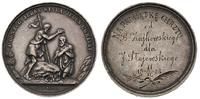 medal chrzcielny, dedykacja z 1906 r, srebro 35 