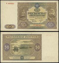 50 złotych 15.05.1946, seria H, numeracja 889589