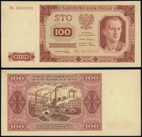 100 złotych 01.07.1948, seria DA, numeracja 4646