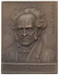 XX w, Artur Schopenhauer, plakieta 51 x 39 mm, p