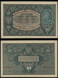 10 marek polskich 23.08.1919, seria II-P, numera