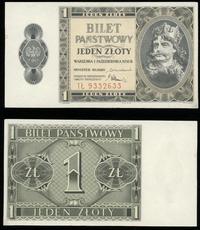 1 złoty 01.10.1938, seria IŁ, numeracja 9332633,