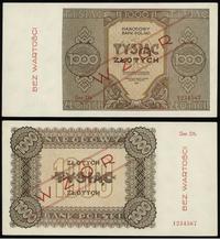 1.000 złotych 1945, czerwony ukośny nadruk WZÓR 