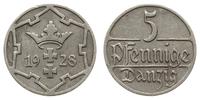 5 fenigów 1928, Berlin, rzadki rocznik, Jaeger D