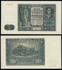 50 złotych 01.08.1941, seria E, numeracja 011416