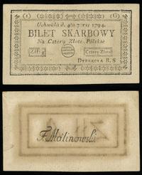4 złote polskie 04.09.1794, seria 1-G, Lucow 43g