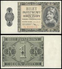 1 złoty 1.10.1938, seria IŁ, numeracja 9332119, 
