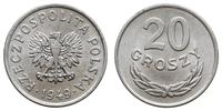 20 groszy 1949, Warszawa, aluminium, wyśmienite,
