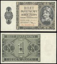1 złoty 01.10.1938, seria IŁ 9332116, minimalnie