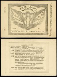 Polska, blankiet bonu wraz z kuponem na 50 marek, 1918