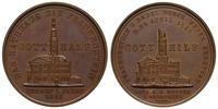 medal wybity z okazji odbudowy ratusza w Ząbkowi
