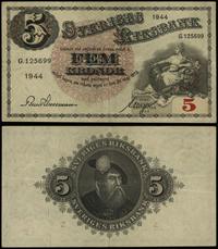5 kronor 1944, seria G, numeracja 125699, Złaman