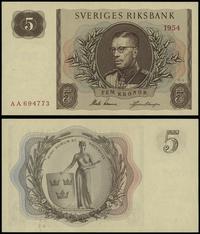 5 kronor 1954, seria AA, numeracja 694773, Zagni