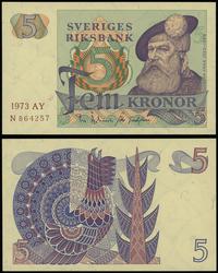 5 kronor 1973, seria AY, numeracja N864257, Pięk