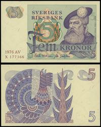 5 kronor 1974, seria AV, numeracja X177366, Pięk