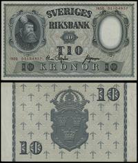 10 kronor 1950, numeracja 05104957, Zgięte lewe 