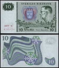 10 kronor 1977, seria N, numeracja R782129, Mini